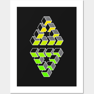 IMPOSSIBLE GEOMETRIC TRIANGLES Posters and Art